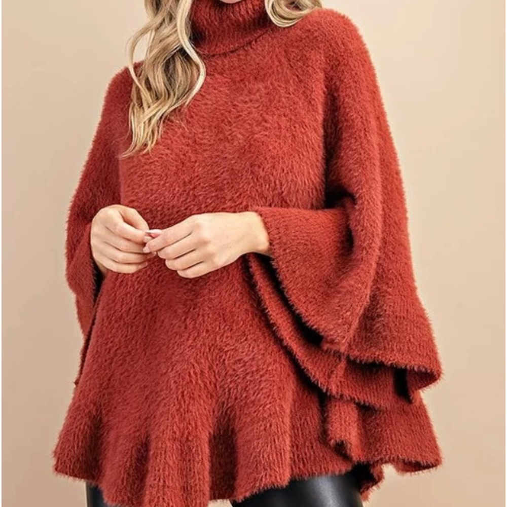 Poncho Turtleneck